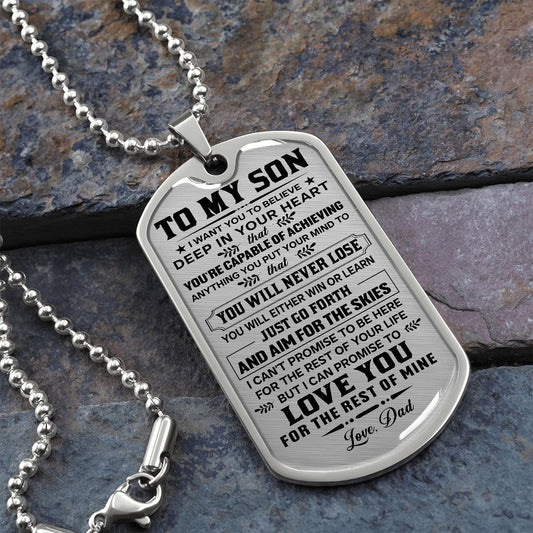 To My Son From Dad-Dog Tag