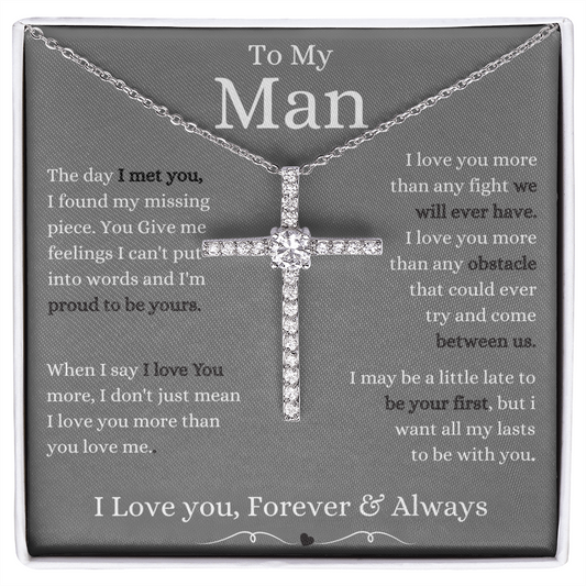 To My Man | The CZ (Cubic Zirconia) Cross necklace