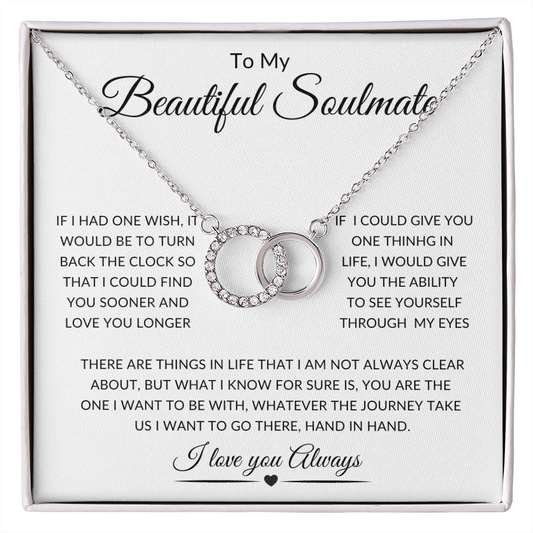 To My Beautiful Soulmate | Perfect Pair Necklace