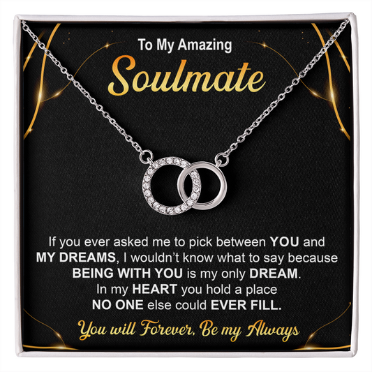 To My Amazing Soulmate - Perfect Pair Necklace