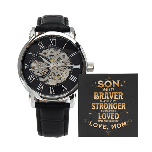 To Son From Mom - Men's Openwork Watch