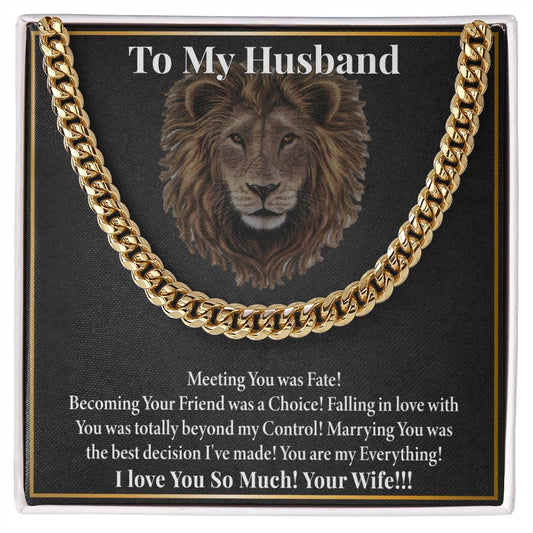 To My Husband - Cuban Link Chain