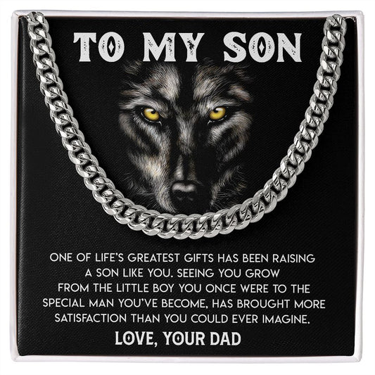To My Son From Dad - Cuban Link Chain