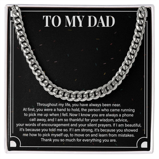 To My Dad - Cuban Link Chain