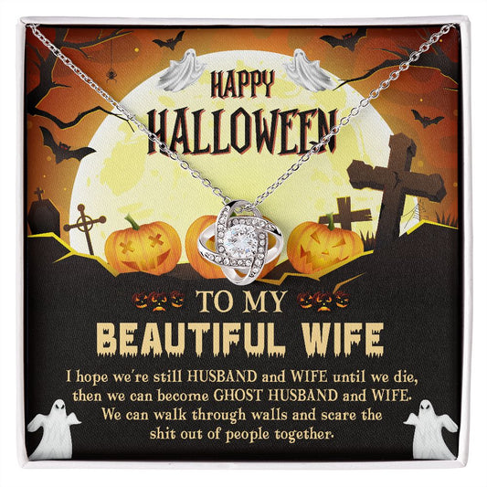To My Wife Halloween Card-Love Knot Necklace