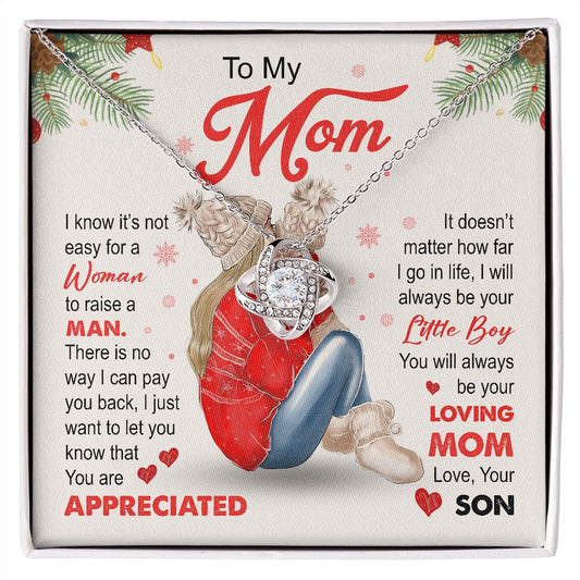 To My Mom From Son-Love Knot Necklace