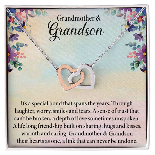 To Grandmother From Grandson - Forever Love Necklace